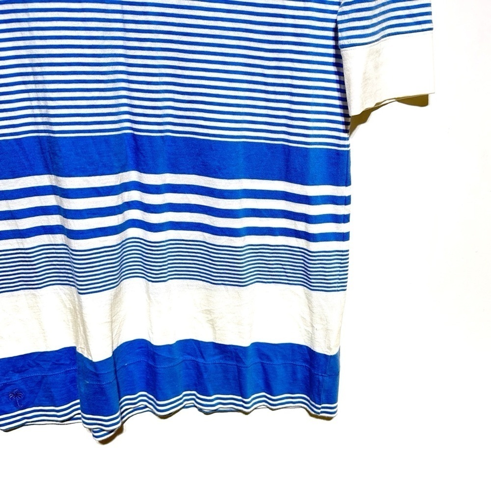Lilly Pulitzer Marlow Bay Blue Coconut Stripes Dress Cotton Size S 3/4 Sleeves - Picture 5 of 10